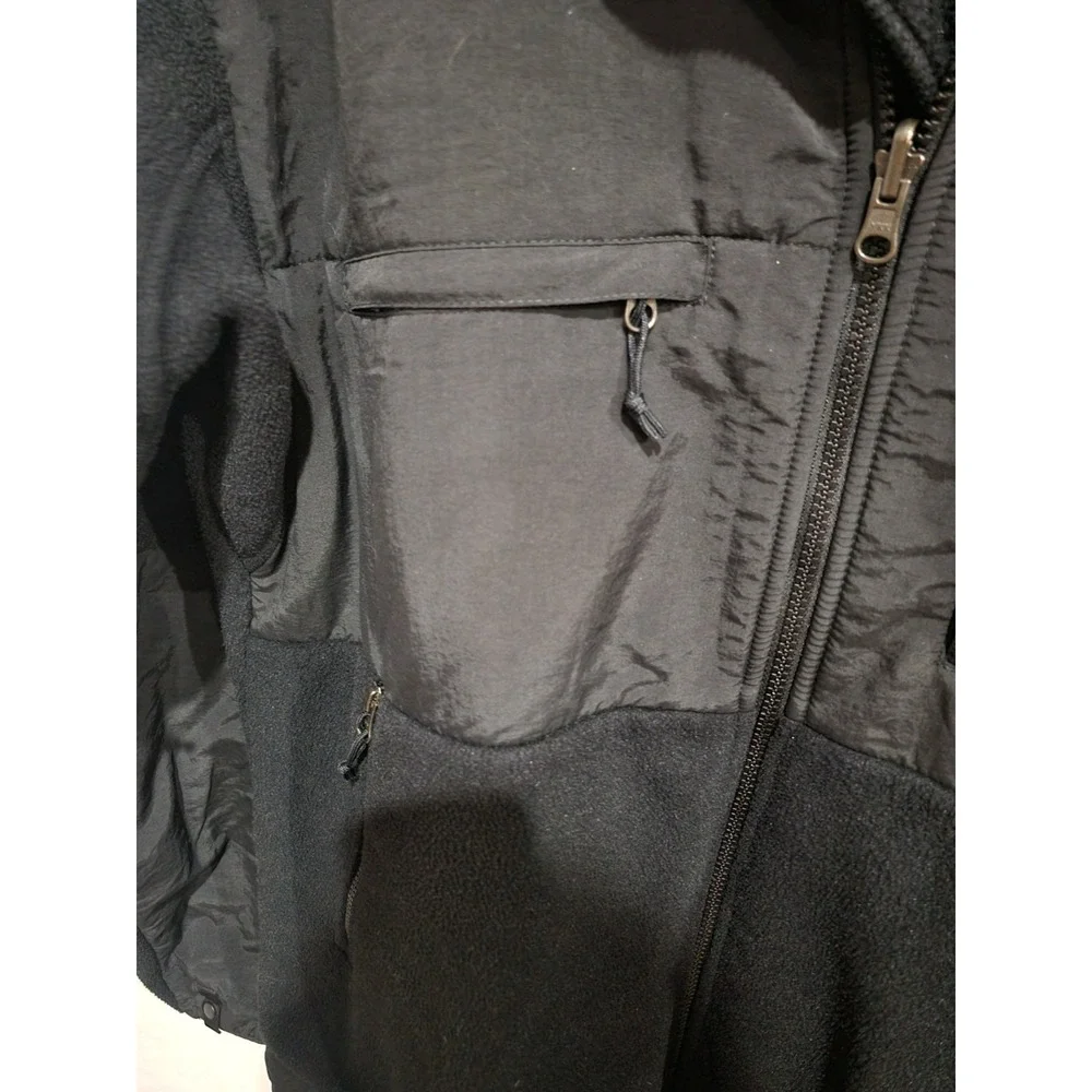 The North Face Denali Fleece Jacket sz L Black Polartec EUC! Retro TNF Nylon top